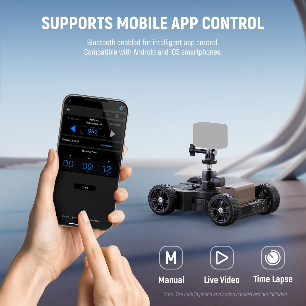 NEEWER DL400 top view dolly ideal for overhead shots with stable movement