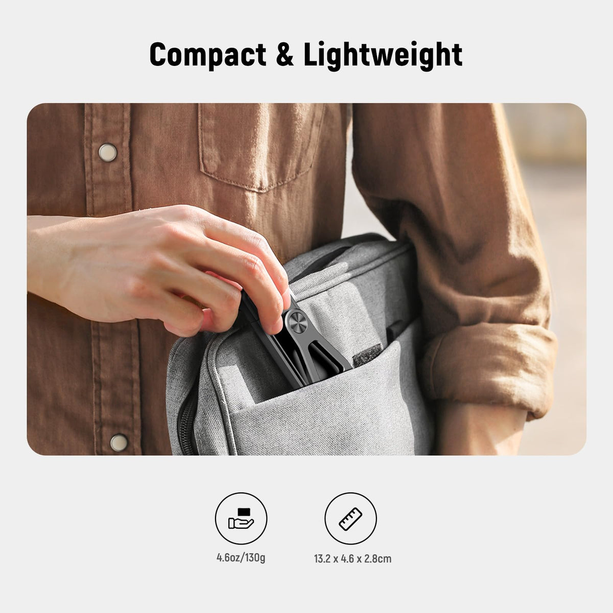 Dual cold shoe mounts broaden lighting and mic options