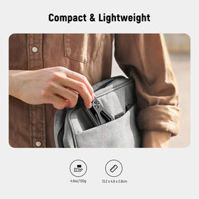 Dual cold shoe mounts broaden lighting and mic options