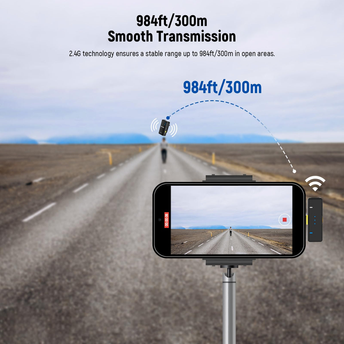 NEEWER KM15 360-degree pickup captures natural voice from all angles.