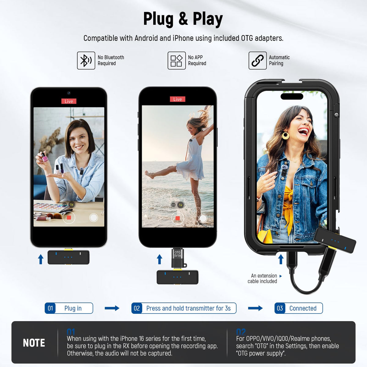 NEEWER KM15 portable charging case powering transmitters between shoots.