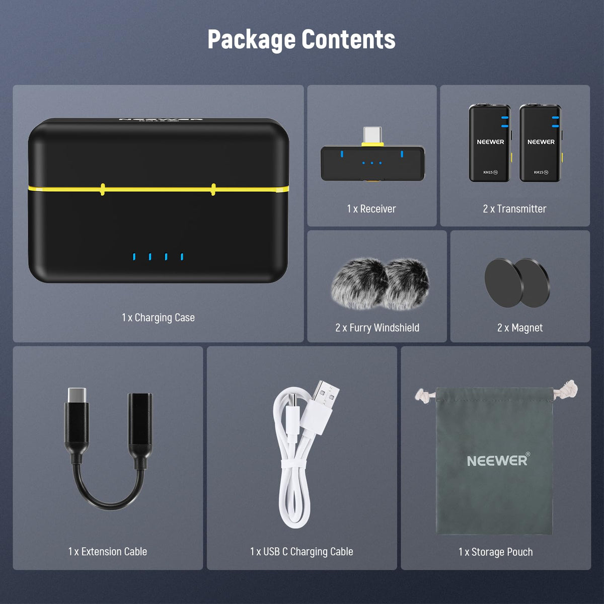 NEEWER KM15 OTG compatibility enables use with iPhone and Android devices.