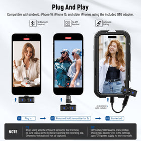 NEEWER KM18 charging case display indicating battery levels and portability