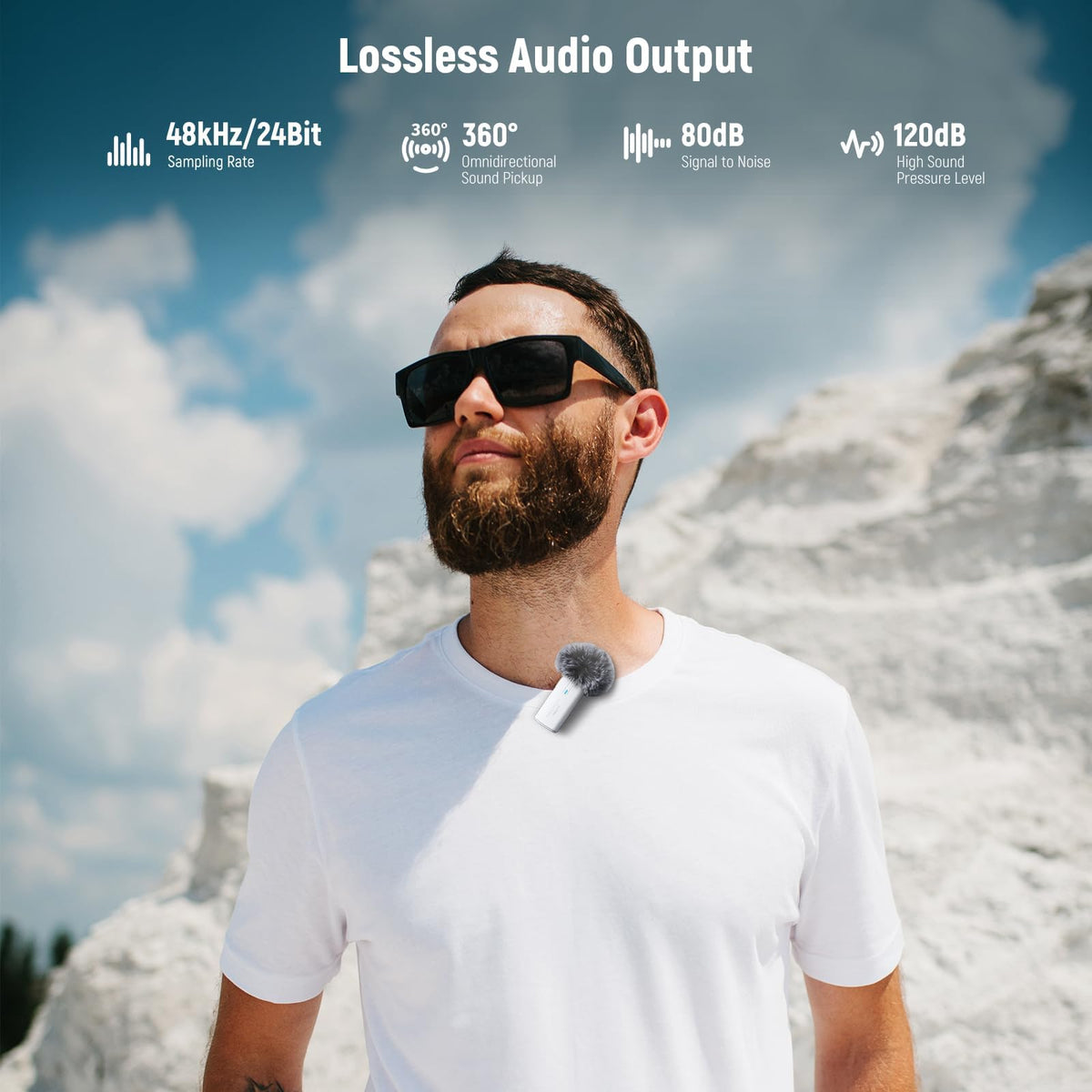 NEEWER KM20 clip-on lavalier mic with discreet back clip for subtle placement