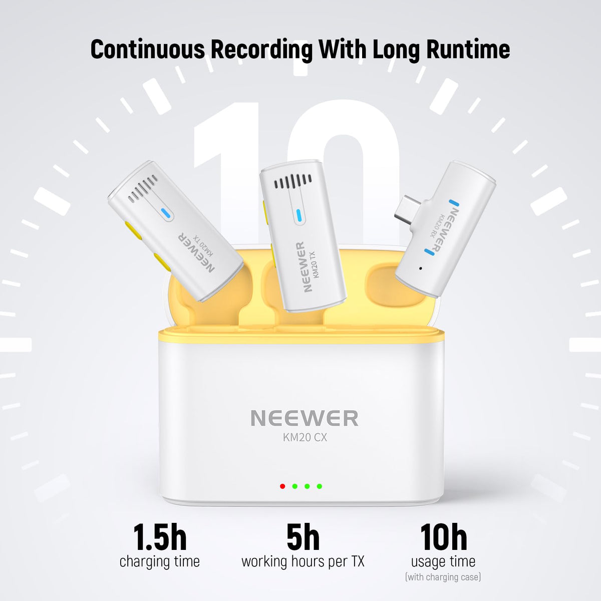 NEEWER KM20 omnidirectional mic pickup during an interview setup