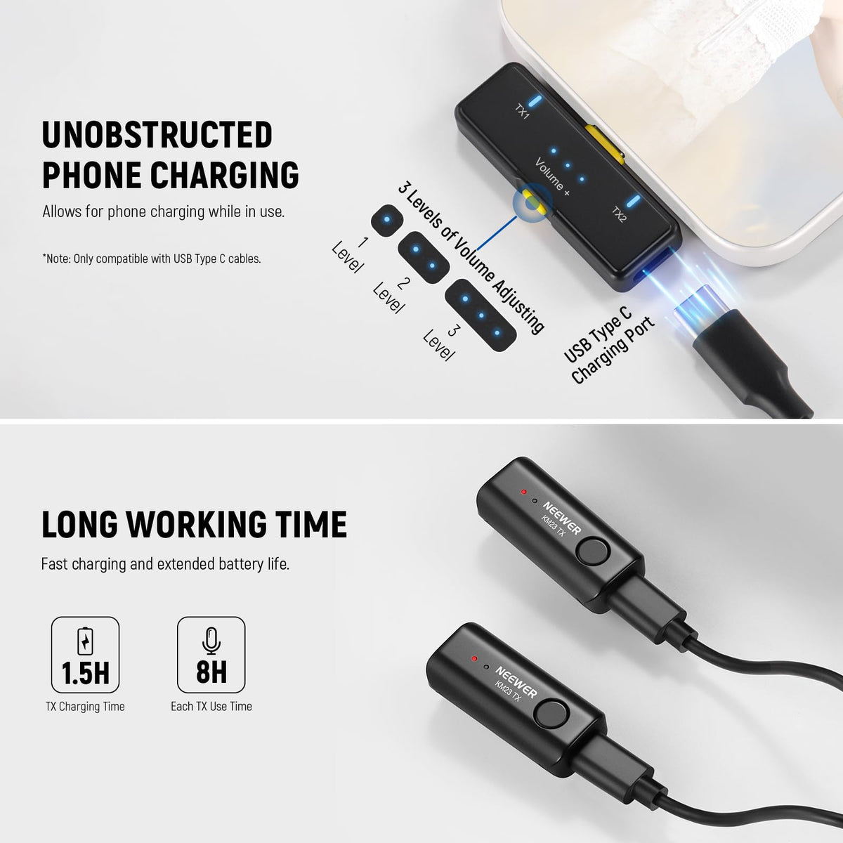 KM23 compact design emphasizes portability and light weight