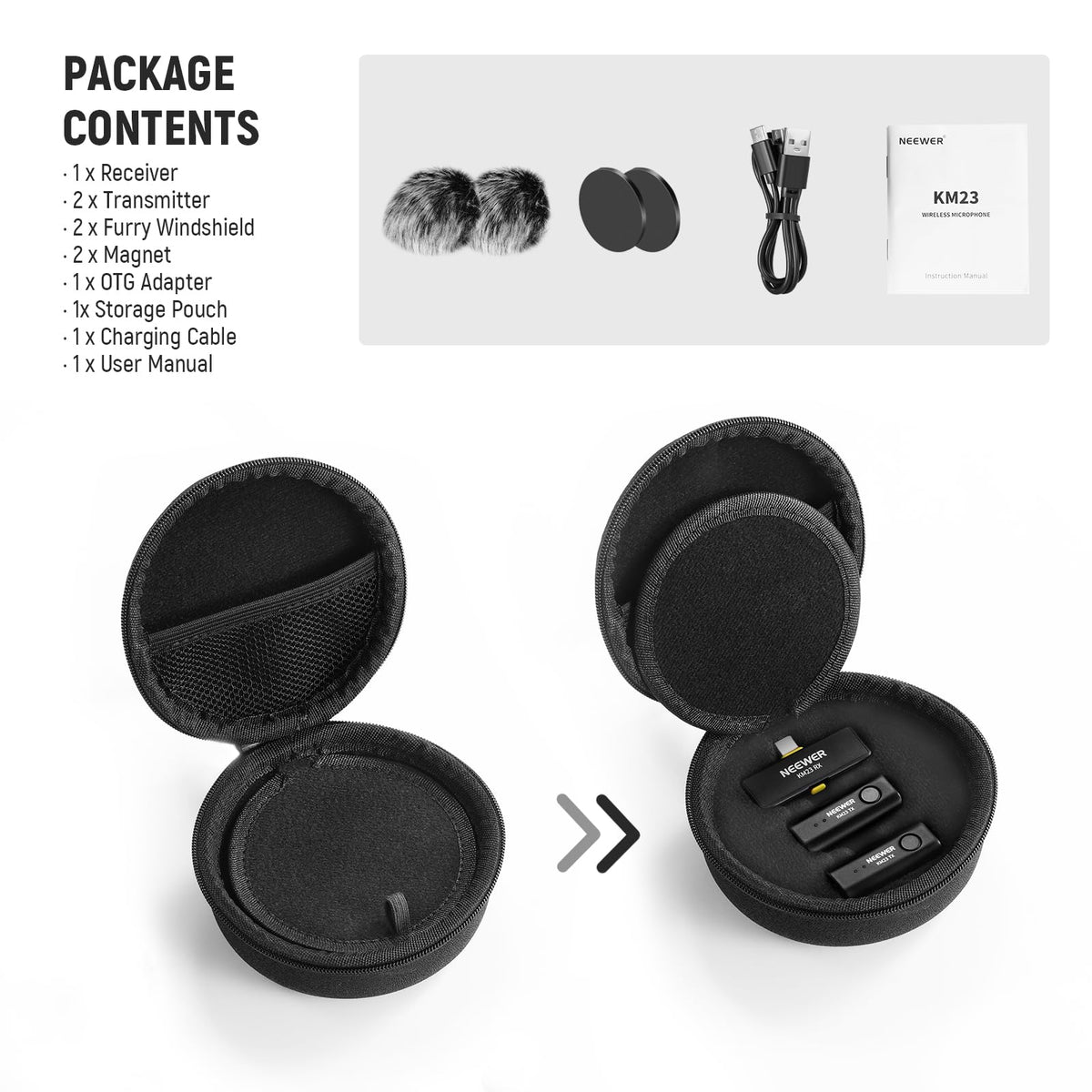 KM23 in-use mobile vlog setup for on-the-go filming