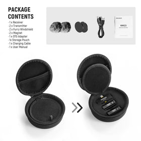 KM23 in-use mobile vlog setup for on-the-go filming