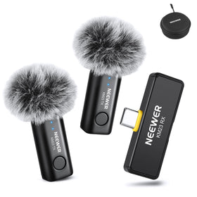 NEEWER KM23 receiver front view enables stable wireless audio