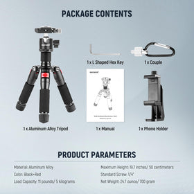 NEEWER tripod in a vlogging lifestyle setup showing reliable on-desk use