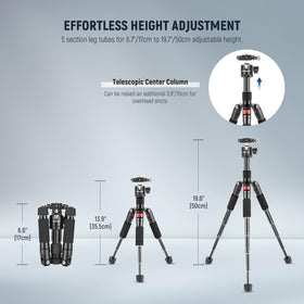 NEEWER low-profile 360° ball head close-up for smooth panning and steady framing