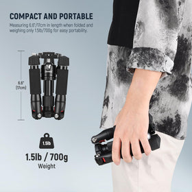 NEEWER tripod underside with nonslip feet providing surface grip and stability