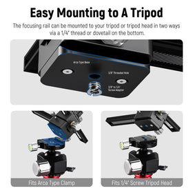 NEEWER underside showing 1/4" tripod socket for easy tripod attachment