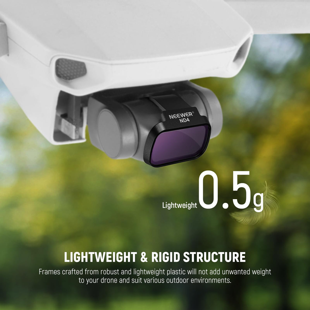 NEEWER UV protector mounted on lens shielding from scratches and dust