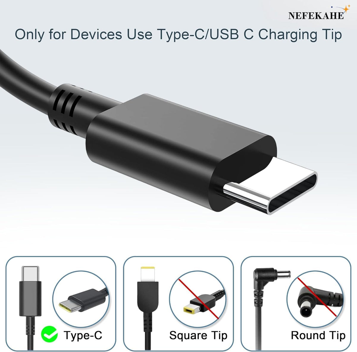 NEFEKAHE long reinforced cable ensures flexible reach from wall to desk.