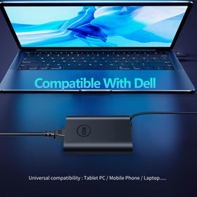NEGENTTREN 65W USB-C charger includes power cord for quick setup anywhere
