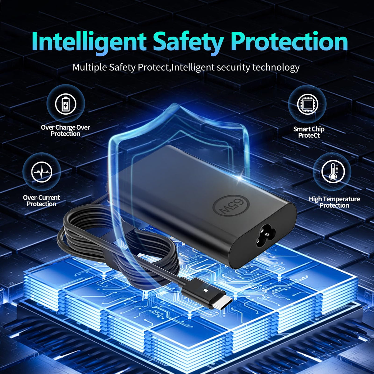 NEGENTTREN 65W USB-C charger compact travel design easy to carry in a laptop bag