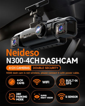 Neideso GPS and Wi‑Fi integration on the car camera