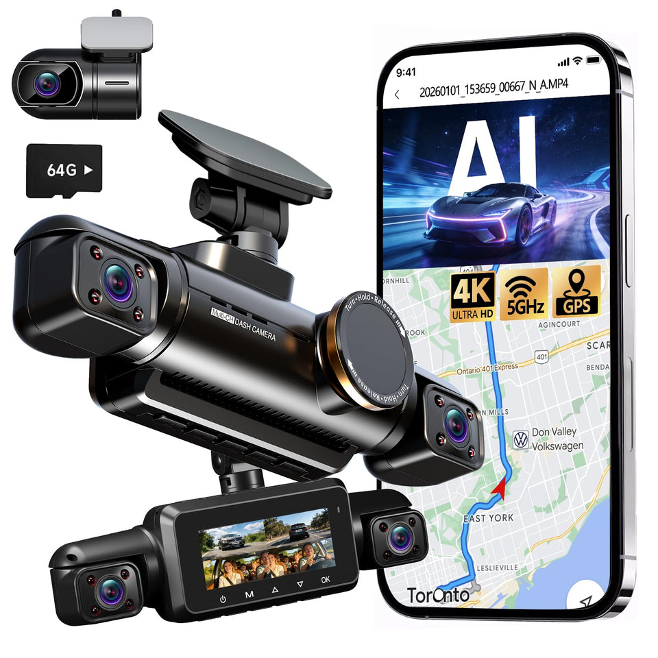 Neideso N700Pro 360° front view for wide coverage and clear footage.