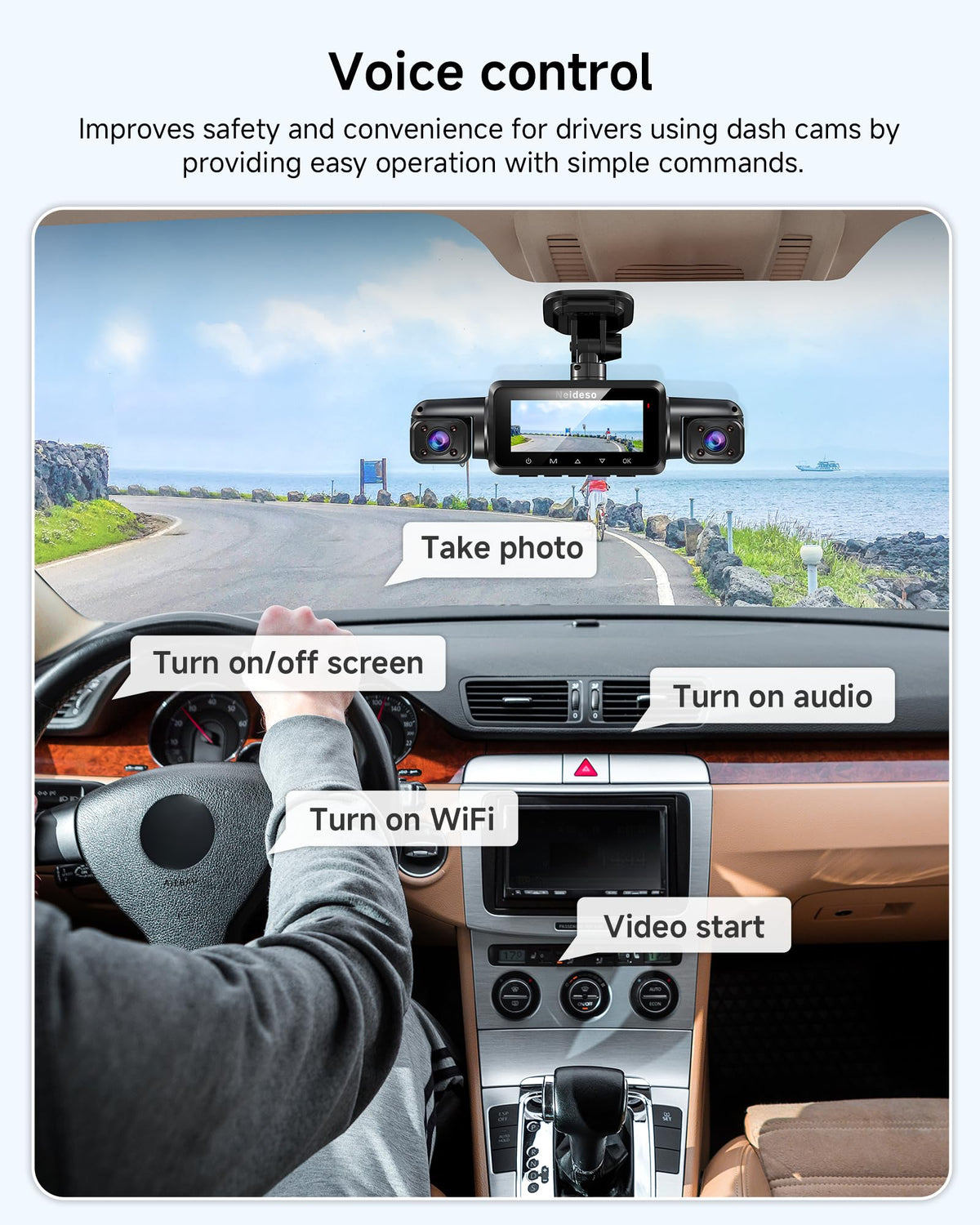 Neideso N900 built-in GPS logs route, speed, and location data.