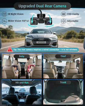 Neideso N900Ultra right camera records 1080p for additional side view.