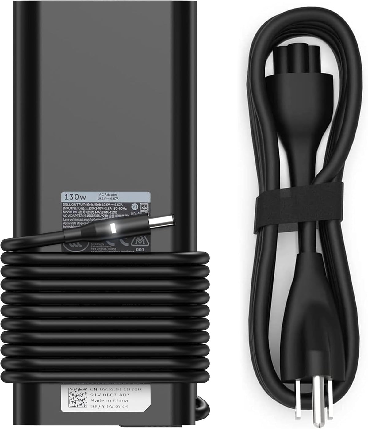 NELEBUTO 130W Dell XPS adapter front view, reliable power for daily use