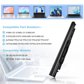 Compatibility chart for HP 15-series models with NELEBUTO JC04