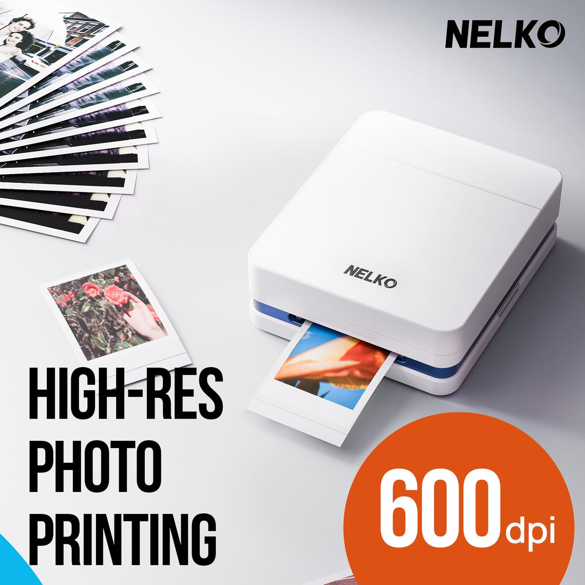 Nelko PP01 app editing interface for frames and text customization