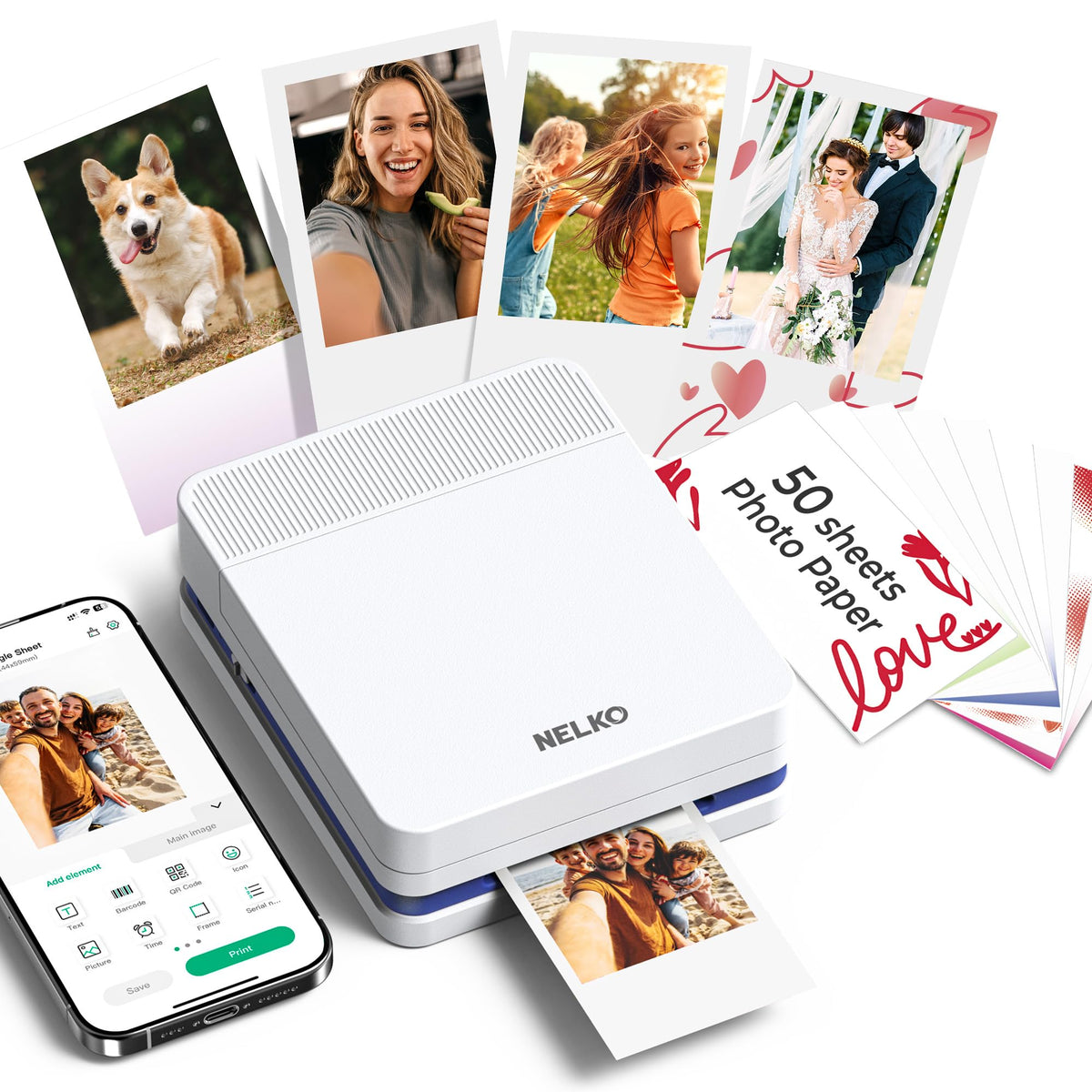 Nelko PP03 portable printer with a compact design for on the go printing