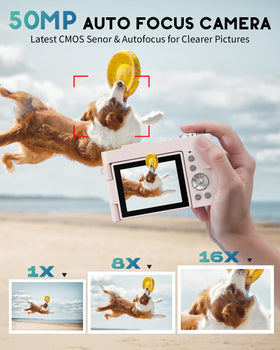 NEMUTA 16x zoom with autofocus helps capture distant scenery and detailed portraits.