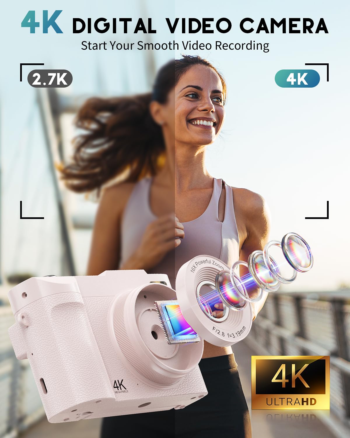 NEMUTA 50MP camera delivers sharp stills and smooth video for memories.