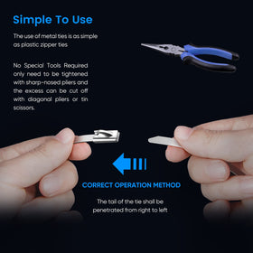 Neojao easy-to-use zip ties tighten with pliers
