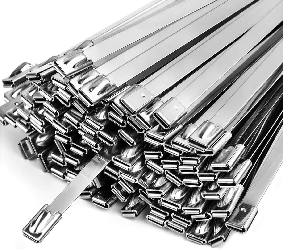 Neojao metal zip ties 11.8 inch for durable outdoor securing