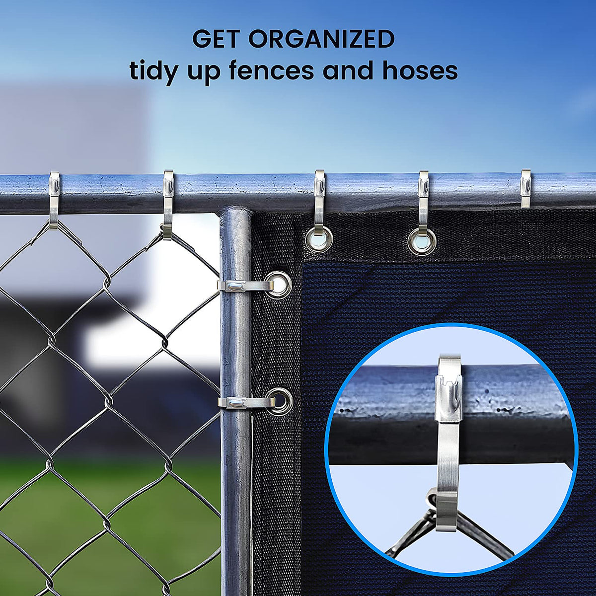 Neojao outdoor fence zip ties ideal for chain link fence
