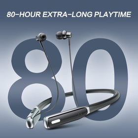 NEOQOQO neckband earbuds side view highlighting lightweight design for active use