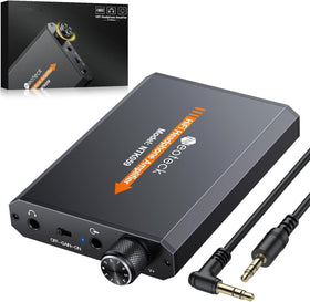Neoteck portable headphone amplifier front view for clearer on-the-go sound.