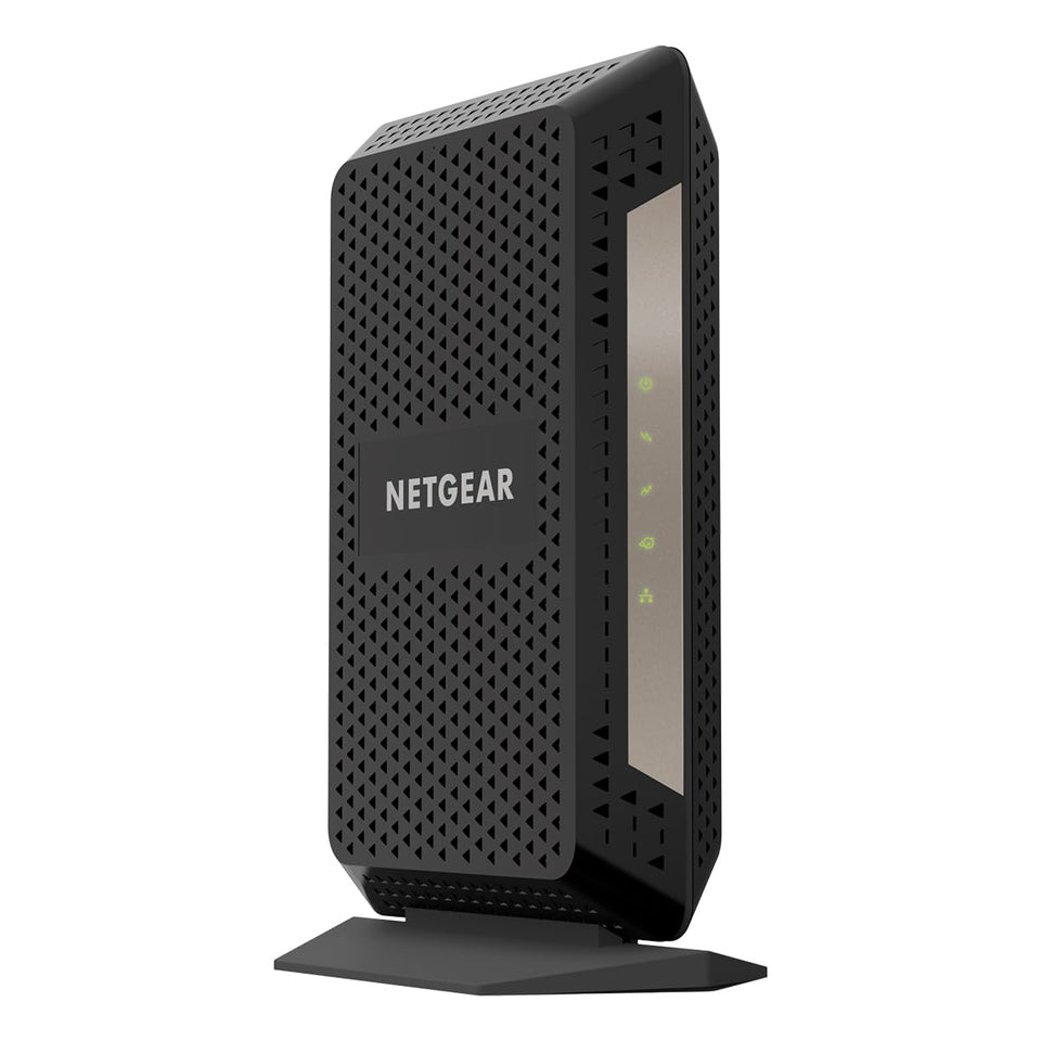 NETGEAR CM1000 modem front view, ready for router connection for fast home internet.