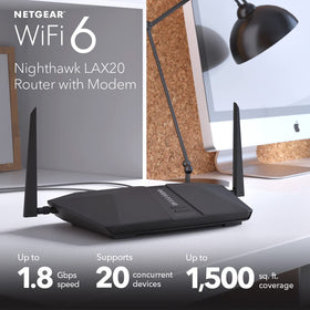 NETGEAR Nighthawk AX4 Ethernet ports showing four 1G connections for devices.