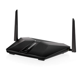 NETGEAR Nighthawk AX4 router front view with fast WiFi 6 connectivity.