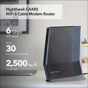 NETGEAR Nighthawk CAX80 app setup illustrating easy configuration