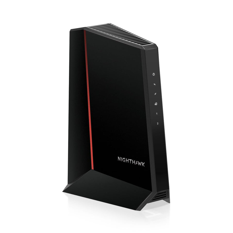 NETGEAR Nighthawk CM2500 front view for a compact, high-speed home network.
