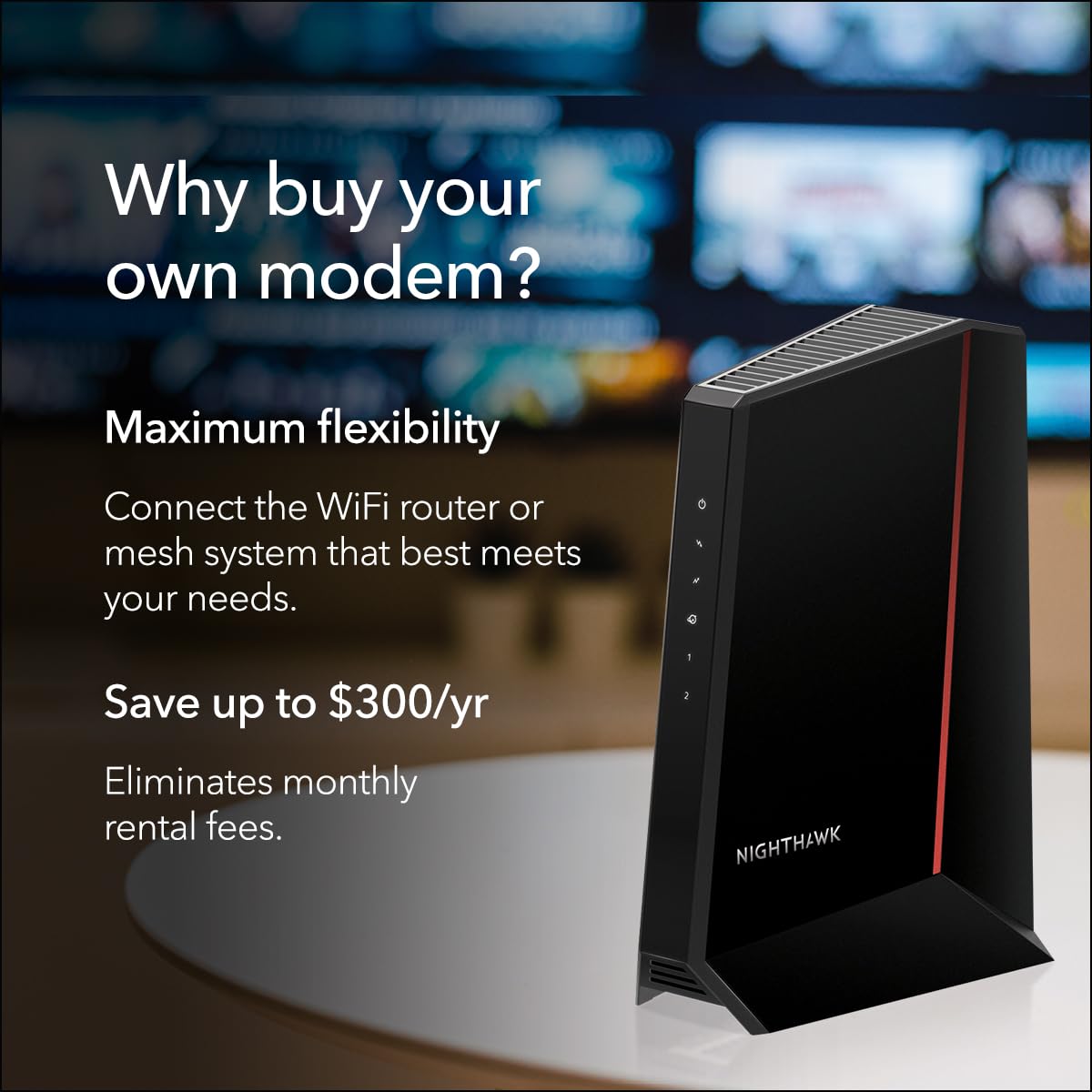 NETGEAR Nighthawk CM2500 packaging highlights renewed device value.