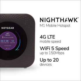 NETGEAR Nighthawk M1 on the move demonstrates connection sharing with up to 20 devices.