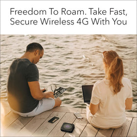 NETGEAR Nighthawk M1 WiFi coverage image emphasizes dual-band connectivity.