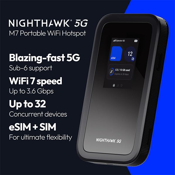 NETGEAR Nighthawk M7 app setup showing eSIM activation