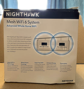 NETGEAR Nighthawk MK62 satellite extender expanding reliable WiFi upstairs
