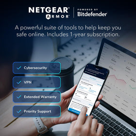 Armor security shield representing NETGEAR Armor protection on MK73S.