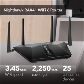 Fast speed test on a NETGEAR Nighthawk RAX41 delivering high throughput.