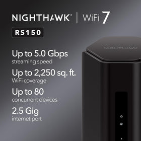 NETGEAR RS150 back ports display 2.5 Gbps Ethernet option