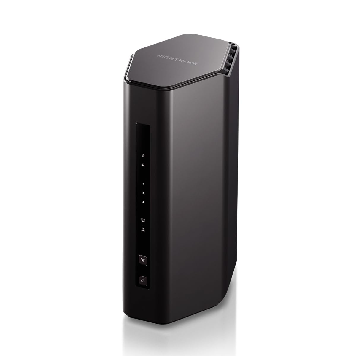 NETGEAR Nighthawk RS150 front view showing sleek router and LEDs